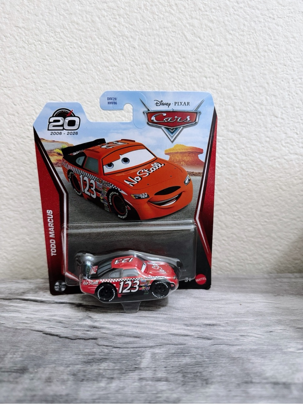 Disney Pixar Cars 20th Anniversary Todd Marcus No Stall Diecast Car Mattel New